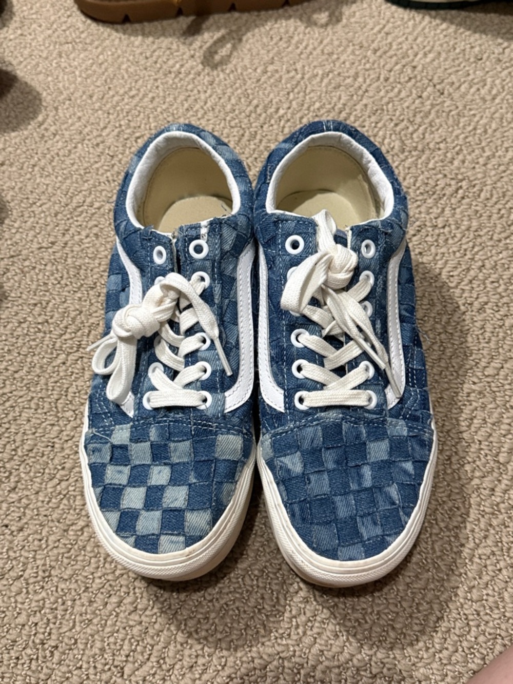 Vans Checkerboard Denim Sneakers